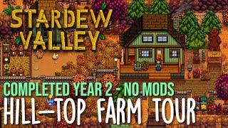 Stardew Valley Hill top Farm Tour (Year 2, No Mods, Completed) - Farm Layout Ideas