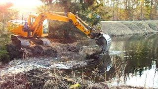 Huge Beaver Dam Taken Down By Excavator