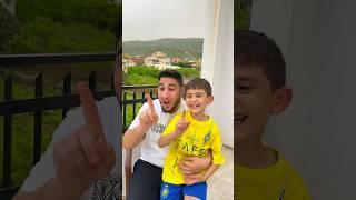 Cute baby and dad get a scary surprise ️