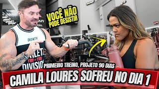 CAMILA LOURES SOFREU COM O CARIANI NO PRIMEIRO DIA DE TREINO