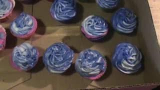 Piping Frosting Blueberry Buttercream Bubble Bath Fizzy Cupcakes by Soaps N Suds N Such