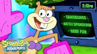 An Entire Day with SANDY CHEEKS ️ Hour by Hour! | SpongeBob