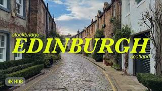 󠁧󠁢󠁳󠁣󠁴󠁿 Edinburgh, Stockbridge 4K Walking Tour | Ambient City Sounds & Scenic Streets