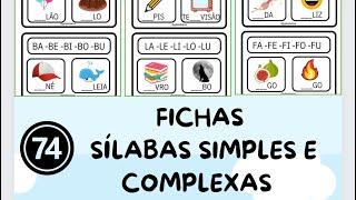 Fichas Sílabas Simples e Complexas