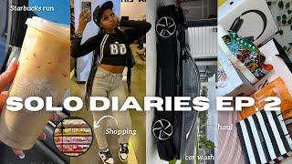 solo diaries ep: 02|| retail therapy, haul, studying, car wash, journaling, much needed time alone 