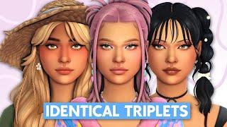 Making IDENTICAL TRIPLETS as Different as Possible! | Sims 4 CAS Challenge