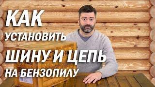 Как установить шину и цепь на бензопилу правильно