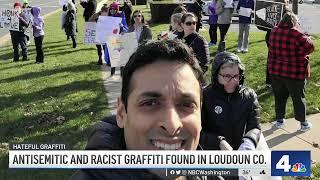 Residents Stand Against Antisemitic, Racist Graffiti in Loudoun County | NBC Washington