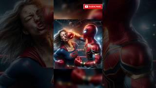 Spiderman vs Supergirl (revenge for his dad )#marvel #avengers #dc #shorts #trending