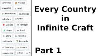 every country in infinite craft (part 1)