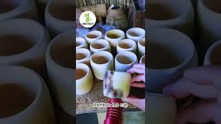 How to make bamboo tea cup  #bamboo #bamboocraft #bamboofurniture #bambooproducts