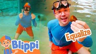 Blippi Searches For the Mother Pearl 🟣Educational Kids Cartoons | Moonbug Kids - Play and Goal Club
