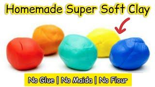 How to make Soft Clay At Home|Homemade clay without glue|Clay making at home without maida