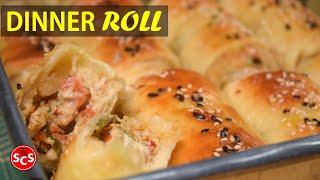 Dinner Roll Recipe - Homemade Cheesy Chicken Dinner Rolls - Saima's Cooking Secrets