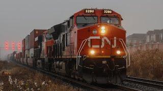 (700 Axles!) CN train A422 east at Mount Pleasant (11/20/2024)