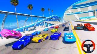 Race Disney Cars Florida 500 McQueen Cruz Ramirez VS Storm Cal Weathers The King Nascar & Friends