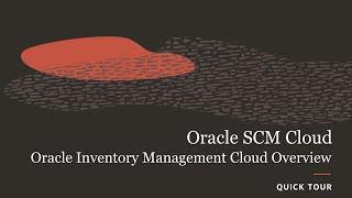 Oracle Inventory Management Cloud Overview