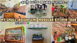 Vlog #56|My Small Indian Semi Modular Kitchen Tour|എന്റെ ചെറിയ അടുക്കള|@easyhomemakingbyathira