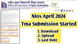 Nios April 2024 Tma Submission Started | Task Is Helping (NIOS) #nios #exam #tma #april