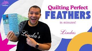 How to Quilt Perfect Feathers in minutes! - Pauline's Quilters World Feather Templates