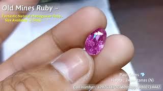 Old Mines Madagascar Ruby Without treatment & Glass filling stone  | Super quality ruby ( bengali )