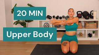 20 MIN Upper Body Workout | At Home Arms & Abdominal Exercises