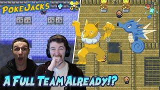 Our First Gym Battle! Pokemon Crystal Soul Link With PokeJacks!