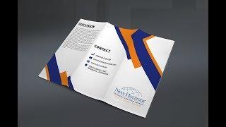 Tri fold Brochure and mock up in Adobe Illustrator and Photoshop