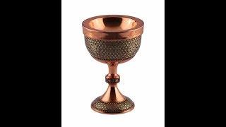 Luxury Goblet / Chalice Khatam Kari copper 14 cm handmade Persian Crafts