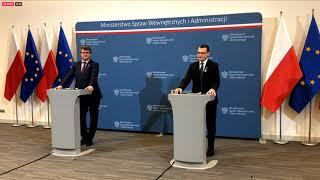 Konferencja prasowa Ministerstwa Spraw Wewnętrznych i Administracji