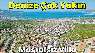 Didim Akbükte Deniz Manzaralı Sahile Yakın Uygun Fiyatlı Villa E-792