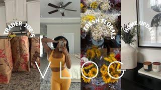 VLOG: Trader Joe's Haul, Fresh Florals, Yoga + New home updates!