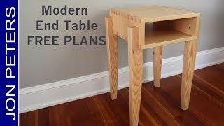 Modern End Table / Side Table DIY Woodworking Project by Jon Peters