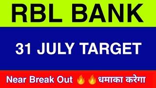 31 July RBL Bank Share | RBL Bank Share latest news | RBL Bank Share price today news