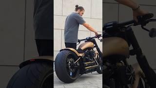 DAS IST LEGAL?!  Brutaler Soundcheck an GOLDENER Harley Davidson mit KLAPPENAUSPUFF & AIR RIDE