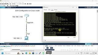 SSH Configuration on Cisco router // Packet tracer Lab // for beginners