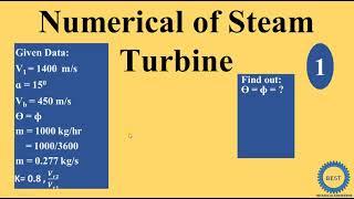 Numerical of Steam Turbine - Numerical 1