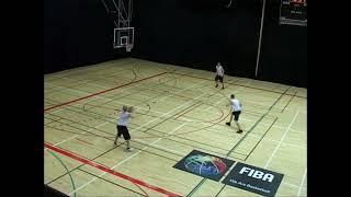 Basketball 3 on 0 Down Screen + V Cut Rotation Drill