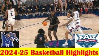 #21 Memphis vs Florida Atlantic Basketball Game Highlights 1 2 2025