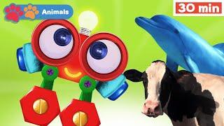 Toddlers Learn Animals with Robi | Educational Early Learning Videos | Animals Names & Sounds