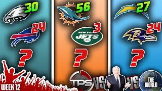 2023 NFL Week 12 PICKS, PREDICTIONS & PRIZES! TPS vs Madden vs THE WORLD!!!