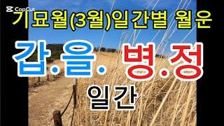 기묘월(3월)일간별월운-갑을. 병정 일간