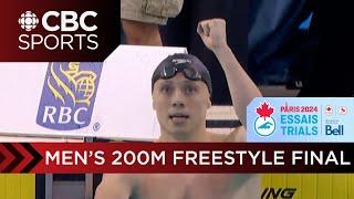 Close finish in the men’s 200m freestyle final on Day 3 of Swimming Trials in Toronto | CBC Sports