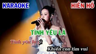 TÌNH YÊU LÀ - HIỀN HỒ | KARAOKE NHẠC TRẺ | BEAT TONE NỮ COVER CÓ BÈ