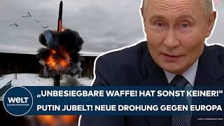 PUTINS KRIEG: "Eine unbesiegbare Waffe! Hat sonst keiner!" Super-Rakete! Neue Drohung gegen Europa