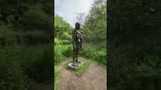 Secret Norwich- The 8 Foot Man of Stones - Walking Dead Sculpture Emerging from a Lagoon in Parkland