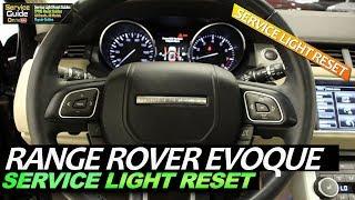 Range Rover Evoque Service Light Reset