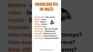 VOCABULÁRIO ÚTIL EM INGLÊS