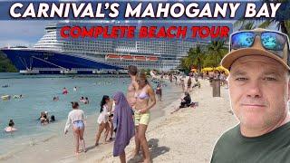 Carnival's Private Beach At Mahogany Bay. Everything You Need To Know. Mahogany Beach Tour.