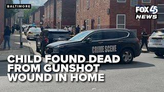 Child found dead from gunshot wound in Southwest Baltimore home